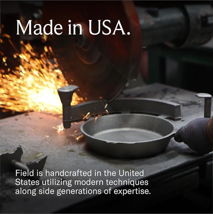 Field Company 6.75-Inch Cast Iron Skillet – Lightweight & Smooth, Made in USA, Pre-seasoned with Organic Oil – Ideal for 1 Serving (No.4 Extra Small)