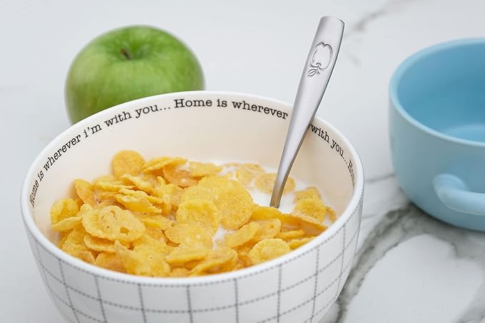 9 Piece Stainless Steel Kids Spoons - Child and Toddler Safe Flatware - Kids Utensil Set - Metal Kid Cutlery Set, Dinner Spoon Set for Dessert - Includes a Total of 9 Small Spoons