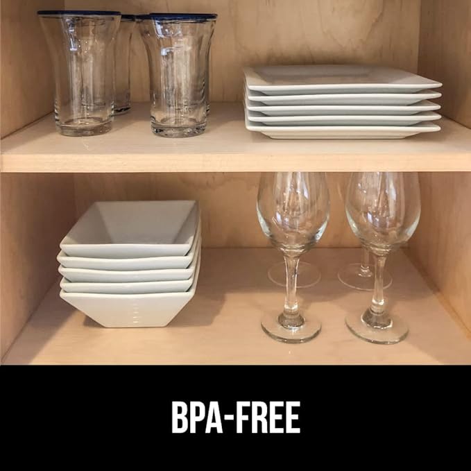 GORILLA GRIP DuraGuard Shelf Liner, 17.5x30 Non-Adhesive Cabinet Liners for Kitchen Drawers, Shelves, Refrigerator, Pantry Storage, Bathroom Closet, Durable Waterproof BPA Free Ribbed Plastic, Clear