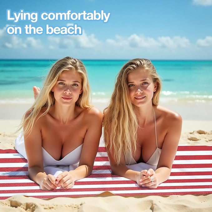 4 Pack Towels for Bathroom, Beach Towel, Microfiber Lightweight Beach Towels Oversized, Towel Accessories for Christmas Bridal Shower Halloween Favors Pool Travel 32x71 IN, Bohemian Boho Striped