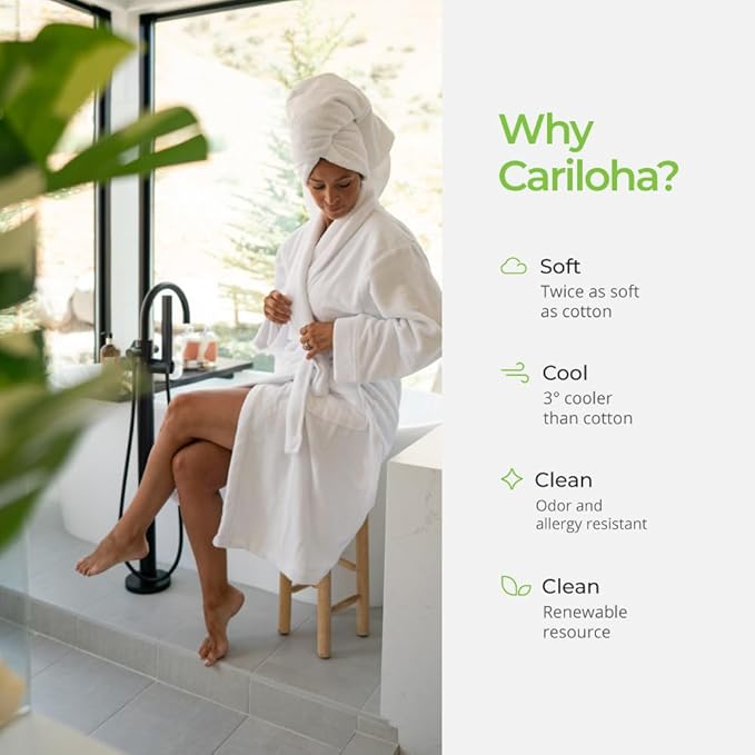 Cariloha Bath Towel | White |28"x54" | Turkish Cotton & Viscose Material Blend | Extra Smooth, Odor Resistant and Highly Absorbent