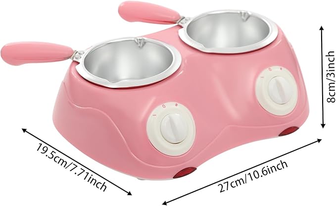 Electric Chocolate Melting Pot Gift Set, Dual Countertop Candy Maker Kit Mini Fondue Pot Kit With DIY Mold Accessories for Candy Chocolate Milk Cheese Butter Candy - Includes 9 Molds, 30+ Tools