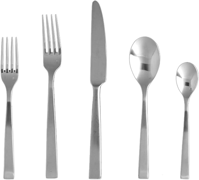 Fortessa Spada 18/10 Stainless Steel Flatware 20 Piece Place Setting, Service for 4