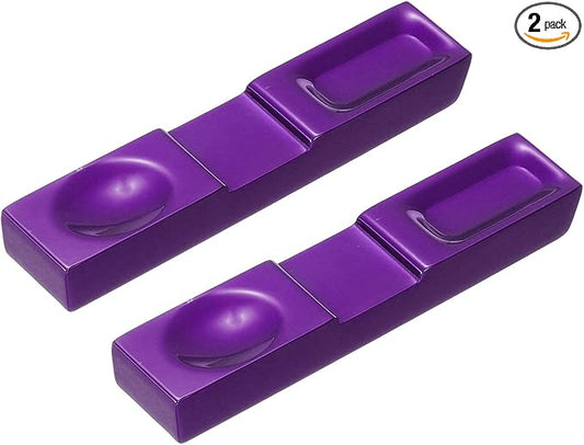 uxcell 2pcs Chopstick Rest, 304 Stainless Steel Chopsticks Holder 4.13" x 0.78" x 0.51", Household Tableware Kitchen Tools for Spoon Fork Teaspoon Dining Tool Rest, Purple