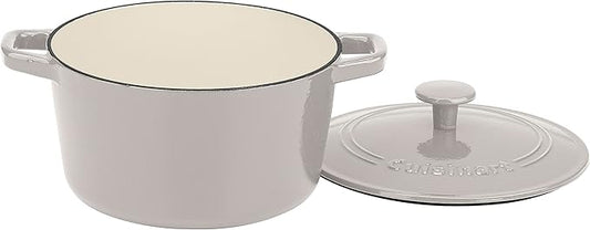 Cuisinart Chef's Classic Enameled Cast Iron Round Covered Casserole (Linen, 3- Quart)