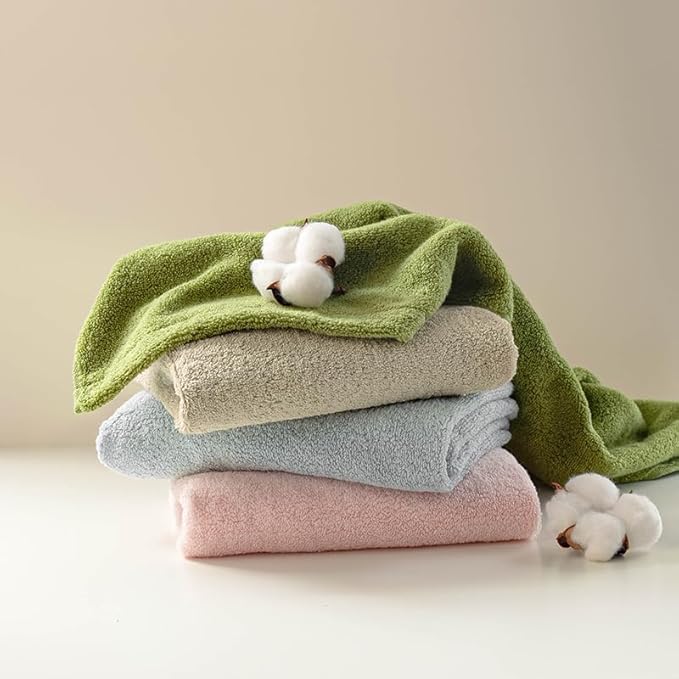 Vie Triomphe Facial Towels Washcloth (4 Pieces Plain and Elegant Face Towel Pro) Luxury Hand Towels for Bathroom,100% Cotton Quick Dry Absorbent Soft Hand Towel Set 13.38 * 31.49 Inch Wash Clothes