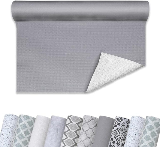 Con-Tact Brand Grip Prints Non-Adhesive Non-Slip Counter Top, Drawer/Shelf Liner, 12" x 20' (Cool Gray)