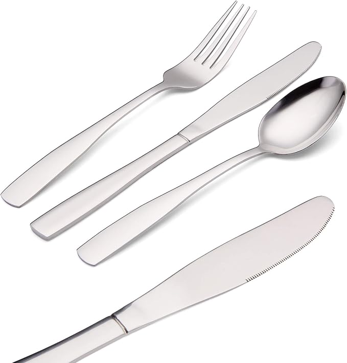Silverware Set, 20-Piece Stainless Steel Flatware set, Tableware Cutlery Set Service for 4, Utensils for Kitchens, Dishwasher Safe