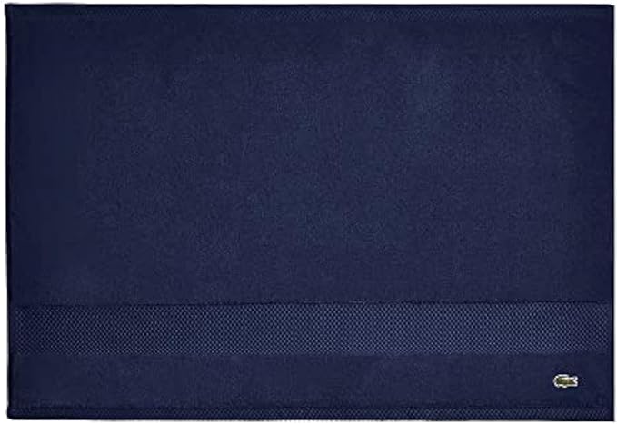 Lacoste Heritage 100% Supima Cotton Tub Mat, Navy, 21" x 31" – Highly Absorbent & Quick Drying, Premium Super Soft Bath Towel, Bathroom Essential, Gift for All Occasions, Machine Washable