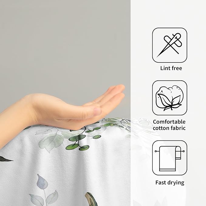 Imiss Autumn Leaves Hand Towels 14.4 x 28.3 Inch Set of 2 Blue Pumpkin Fall Thanksgiving Bathroom Towel Soft Absorbent Tea Towel Drying Baking Towels for Kitchen Hotel Spa Gym