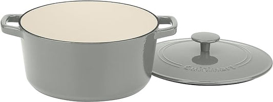 Cuisinart Chef's Classic Enameled Cast Iron Round Covered Casserole (Sage, 5- Quart)