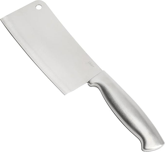 Oster Baldwyn 6-Inch Cleaver Knife – Heavy Duty Kitchen Cutlery with Stainless Steel Handle – Sharp, Durable Chef’s Cleaver for Chopping, Slicing, and Dicing