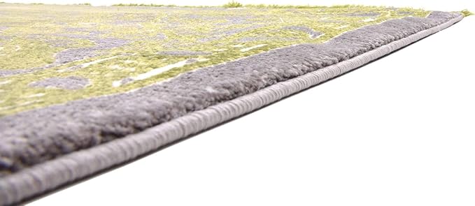 Unique Loom Traditional Classic Intricate Design Distressed Vintage Detail, Area Rug, 8' 0" x 8' 0", Light Green/Gray