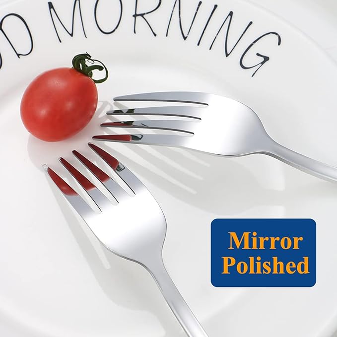 Dinner Forks Set 36 Pcs Top Food Grade Stainless Steel Silverware Table Forks Flatware Forks, 8 Inches,Mirror Finish & Dishwasher Safe,Use for Home,Kitchen or Restaurant