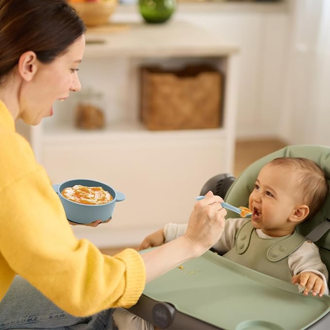 Silicone Baby Spoons Self Feeding 6+ Months, 6 Pack First Stage Baby Led Weaning Supplies, Soft Tip Feeding Spoon, BPA Free, Dishwasher and Boil Safe