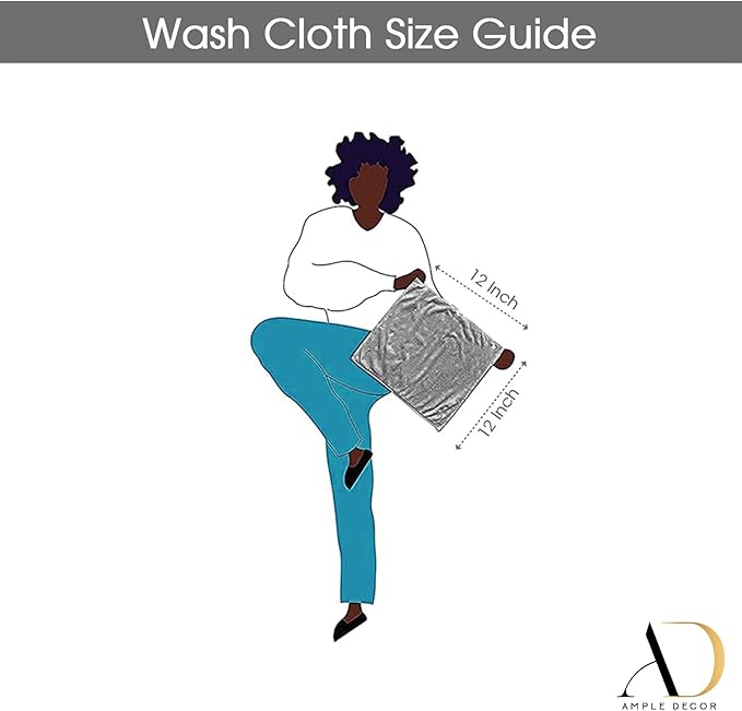 Ample Decor Wash Cloths Pack of 50 12 X 12 Inch 100% Cotton 600 GSM, Soft Absorbent, Face Towels, Reusable Fingertip Towels for Bathroom, Hotel, Gym, Spa - Yellow