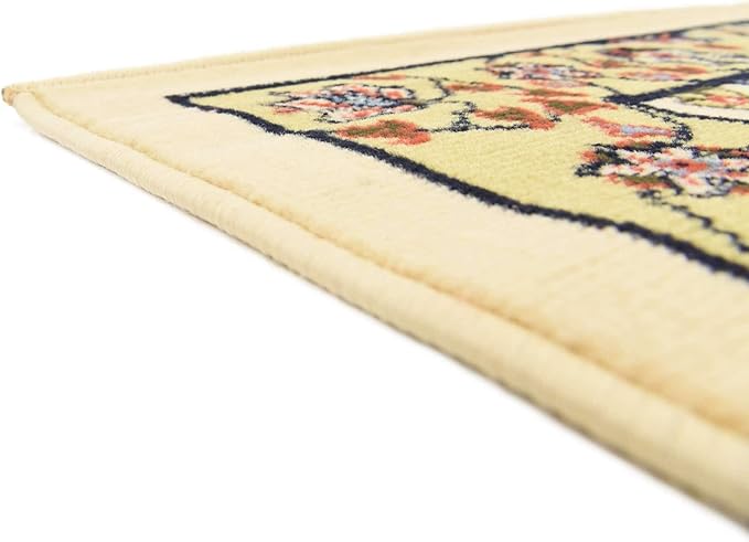 Unique Loom Espahan Collection Area Rug - Cape Cod (4' 1" x 6' 1" Rectangle, Cream/ Black)