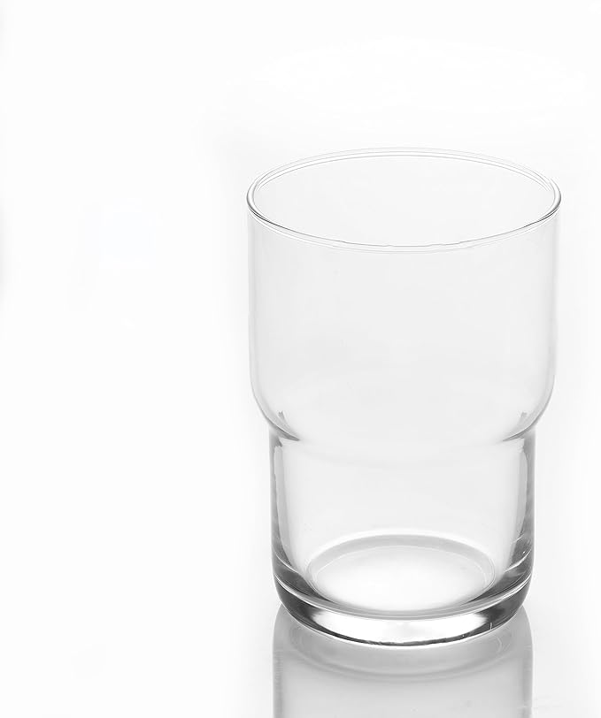 LEMONSODA Stackable Iced Coffee Glasses Set of 6, 48-15 and 21oz Drinking Glasses for Lattes, Tea, Coffee, and Water (15oz, Set of 48)(2094)