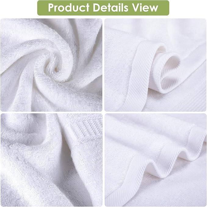 Large Bath Towels for Body, Sensitive,for Adult Kids Baby Luxury Hotel Spa Gym Super Soft Highly Absorbent Bathroom Towels 30" x 54",1 Pack White