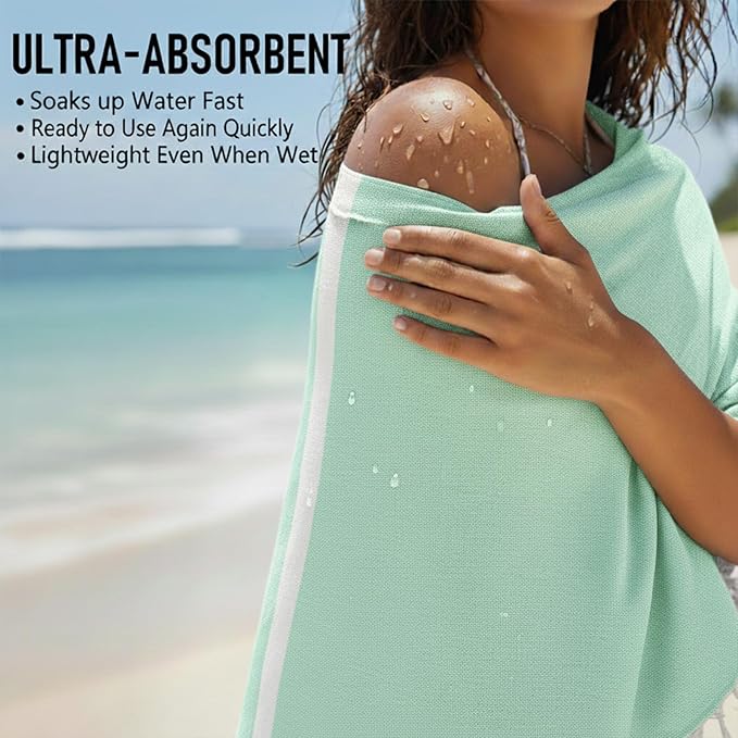 4 Pack Cotton Turkish Beach Towel Lightweight Thin Travel Vacation Essentials Oversized XL Towels Set for Pool Swim Bath Camping Cruise Accessories Absorbent Quick Dry Sand Free Bulk clearance Blanket