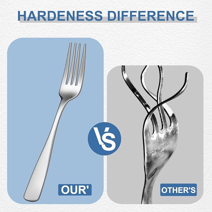 BEWOS 20 Piece Silverware Set - Stainless Steel Silverware Sets for 4 Include Spoon, Forks, Knives, Mirror Polished Flatware Set for Home, Kitchen, Restaurant, Dishwasher Safe