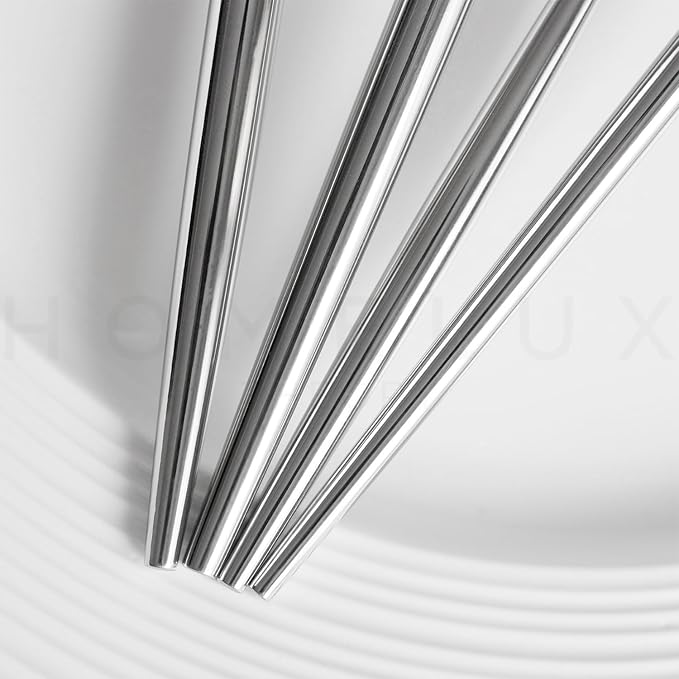 Homelux Theory 18/10 Stainless Steel Silverware Set, 4 Cutlery Set of 5pc Heavy Duty Spoons & Forks Set, Stainless Steel Kitchen Utensils, Adaline Royal Modern Utensils & Contemporary Flatware Set