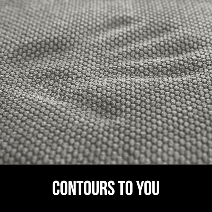 GORILLA GRIP Slip Resistant Chair Cushions, No Ties Required, Memory Foam Pads for Dining Room, Kitchen Table, Office, Rocking Chairs, Plush Seat Cover Cushion Pad, Home Decor, Set of 4, 16x16, Gray