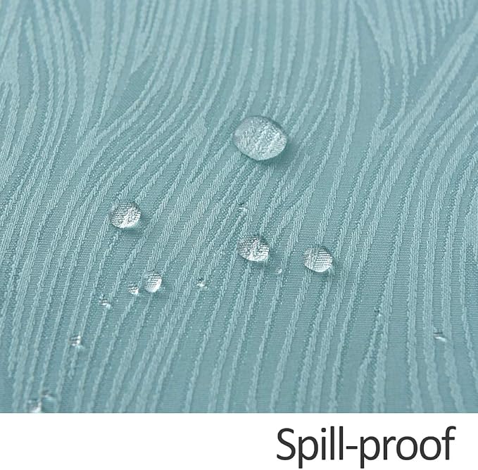 maxmill Jacquard Tablecloth Swirl Design Water Resistance Antiwrinkle Spillproof Heavy Weight Soft Table Cloth for Buffet Banquet Parties Event Holiday Dinner Rectangle 60 x 84 Inch Turquoise