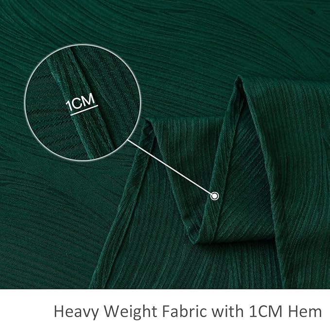 maxmill Rectangle Swirl Design Tablecloth Waterproof Spillproof Wrinkle Free Table Cloth, Kitchen Dinning Tabletop Decoration, Fabric Table Cover for Christmas Parties, 52 x 70 Inch, Hunter Green