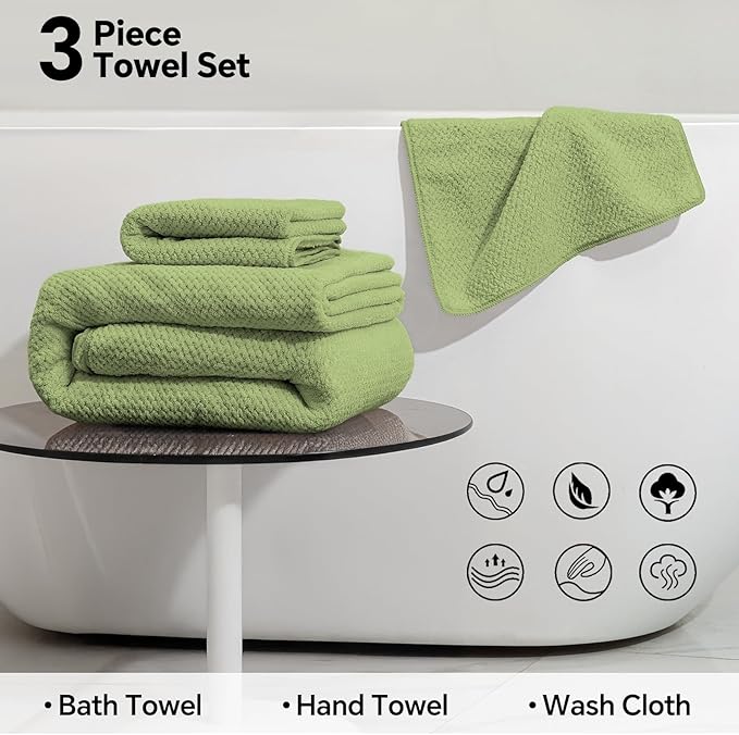 Soft Coral Fleece Bath Towel for Sensitive Skin - Extra Size for Full Coverage, Quick-Dry and Durable