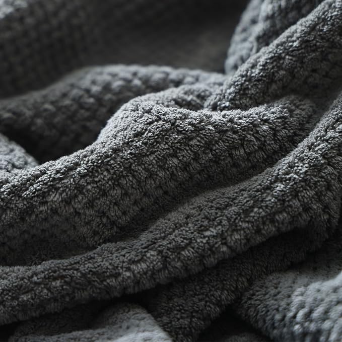 30x60 Inches Extra Large Bath Towels Set Super Soft Absorbent Luxury Microfiber Towels for Bathroom (Charcoal Grey, 6PCS)