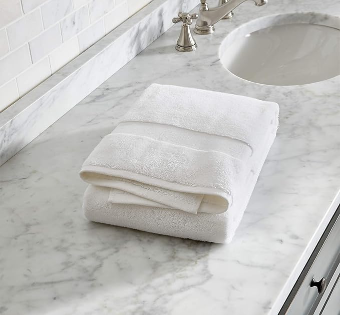 Delara 100% Organic Cotton Towels 650 GSM Plush Feather Touch Quick Dry Bath Towel, Pack of 12 GOTS Certified, Oeko-Tex Green Certified, Organic Cotton Bath Towel, 30"X58"