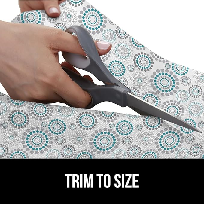 GORILLA GRIP DripGuard Shelf Liner, Non Adhesive Drawer and Kitchen Cabinet Protector, Slip Resistant BPA Free Smooth Surface Plastic Liners for Cabinets, Bathrooms, Closets, 12x120 Inch, Spiral