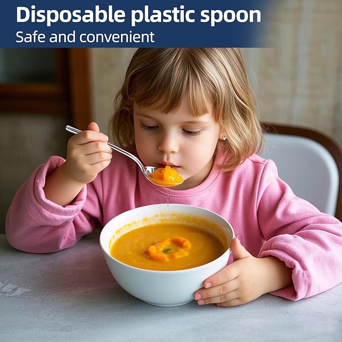 350pc Heavy Duty Plastic Silverware Set: 150 Forks/150 Spoons/50 Knives | Commercial Plastic Forks Spoons Knives BPA-Free & Temp-Resistant | Bulk Disposable for Party Catering Events