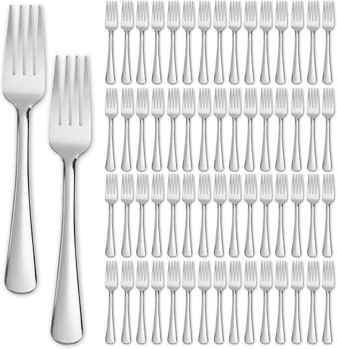 120 PCS Dinner Fork Set - Windsor Stainless Steel Silverware Fork 7.1 Inch with Dishwasher Safe Flatware Forks for 120, Table Forks for Home, Kitchen or Restaurant