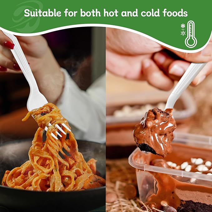 Plastic Spoons 1000 Count Extra Heavy Duty Disposable Soup Spoon White Silverware Plastic Spoons Disposable Bulk Cutlery for Home Party Picnic