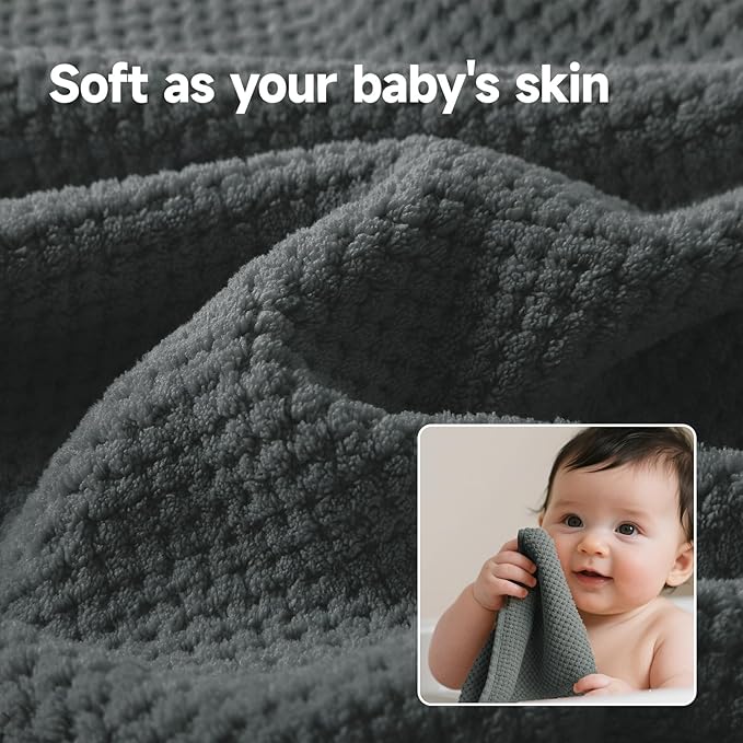 Soft 6 Piece Bath Towels Set, 2 Oversized Large Bath Towel Sheet, 2 Handtowels, 2 Washcloths - Luxury, Highly Absorbent, Quick Dry Bathtowel Collection Lightweight for Bathroom, Hotel & Spa, Dark Grey