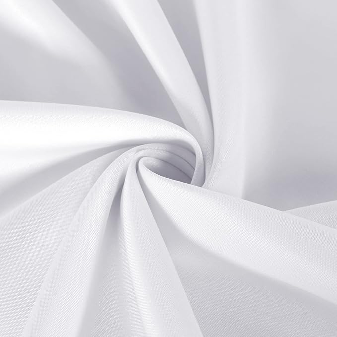 sancua 2 Pack White Tablecloth 60 x 84 Inch, Rectangle 4 Feet Table Cloth - Stain and Wrinkle Resistant Washable Polyester Table Cover for Dining Tables, Buffet Parties and Camping