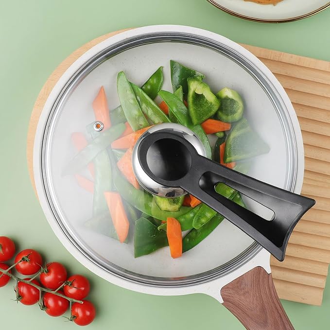 10.5 Inch Pan Lid, Universal Pot Lid, Support Vertical Placement, 4mm Clear Tempered Glass, Compatible with Dishwasher and Ovens