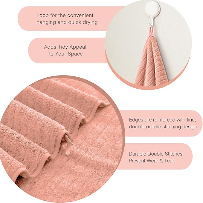 18 Piece Family Bath Towel Set Include 6 Bath Towels,6 Hand Towels and 6 Washcloths Soft Bathroom Towel with Hanging Loops,Highly Absorbent Quick Dry Towels Set for Bathroom,Hotel and Spa-Orange