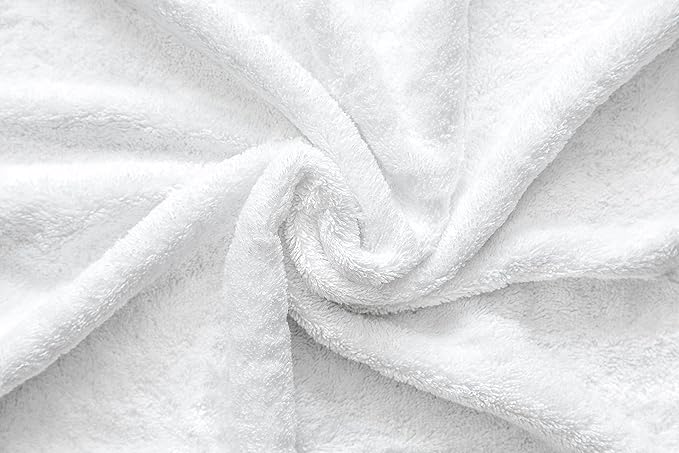 Hotel & Spa Quality Super Absorbent and Soft, Cotton, 6 Piece Turkish Towel Set for Kitchen and Decorative Bathroom, Includes 2 Bath Towels 2 Hand Towels 2 Washcloths, Snow White