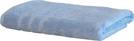 Mosobam Luxury Turkish Bath Towels 30X58 Allure Blue 700 GSM Bamboo Viscose & Aegean Turkish Combed Cotton