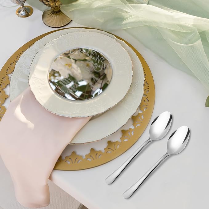 120 PCS Teaspoons Set - Windsor Stainless Steel Tea Spoons 5.9 Inch with Dishwasher Safe Small Spoons,Metal Dessert Spoon,Dinner Spoon Silverware for Home,Kitchen or Restaurant