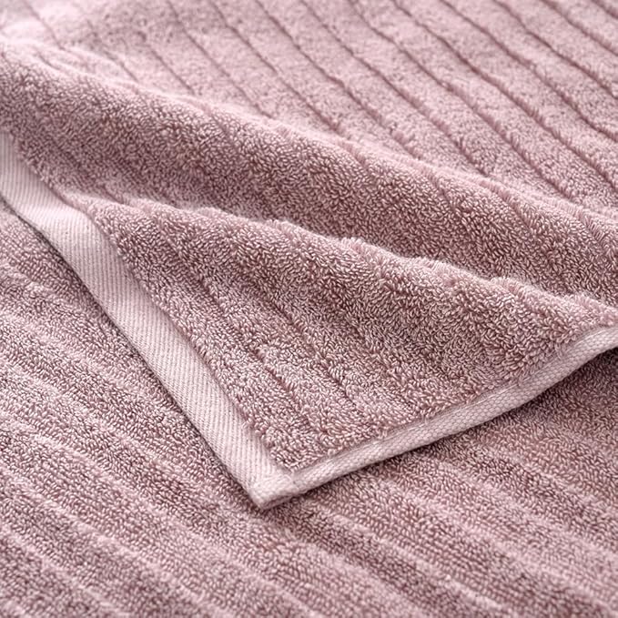 sense gnosis Stereoscopic Ladder Striped Design Purple Hand Towel Soft and Absorbent 100% Cotton Luxury Bathroom Hand Towel Decorative 13 x 29 Inch, 2 Pieces