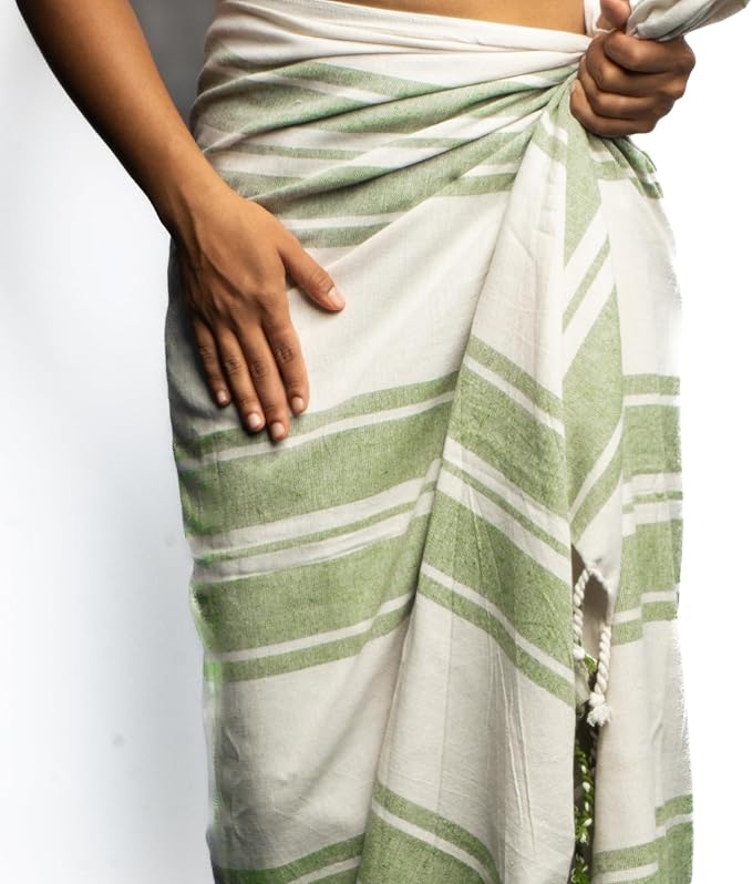 Salt Earth Cotton Turkish Beach Towel, Set of 3-36" X72" Large Bath Towels, Quick Dry Towel, Bathroom, Beach Essentials, Gym, Lightweight Large Towels for All (One Colour Stripe)