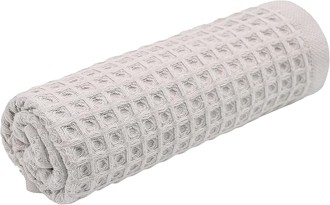 sea me at home Waffle Bath Sheet 100% Turkish Cotton - Large Bath Towel (34x67 Inches) Luxurious Spa Towel for Bath, Beach, or Pool Time