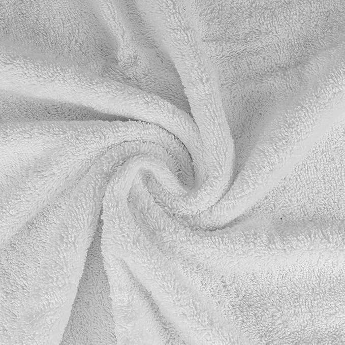 CASA COPENHAGEN Solitaire Mix 6 Pieces Towel Set- White + Black, 600 GSM 2Bath Towel 2Hand Towel 2Washcloth, Designed in Denmark Made of Soft Egyptian Cotton for Bathroom, Kitchen & Shower