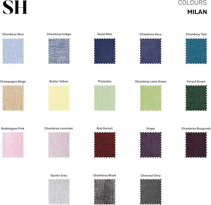 Solino Home Linen Placemats Set of 4 - Milan Hemstitch Pistachio Placemats 14 x 19 Inch - 100% Pure Linen Table Mats for Holiday