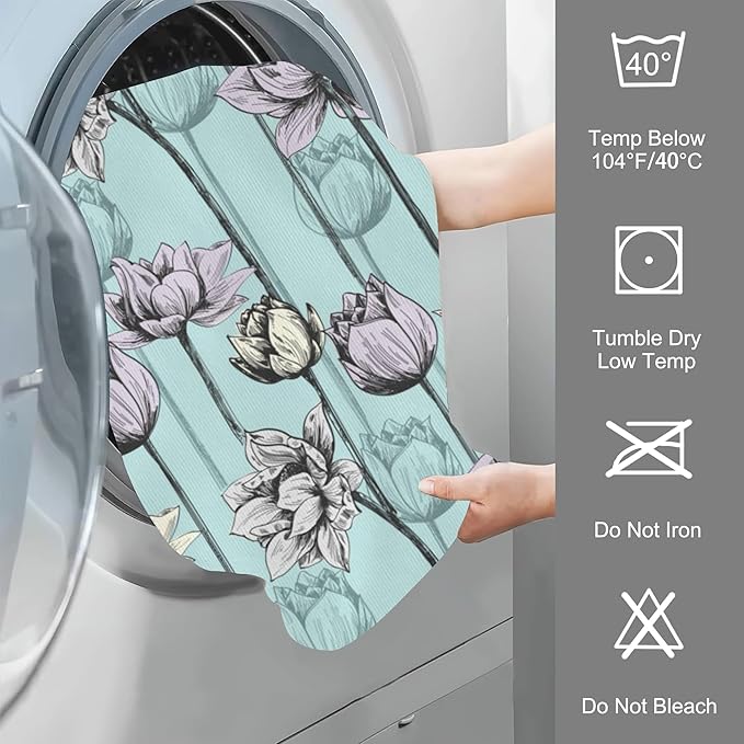 Hand Towels Set of 2 Lily Flower Towels for Bathroom Soft Absorbent Decorative Hand Bath Towels Dish Towels for Kitchen Sports Gym Yoga Home Decor 14 x 28 in