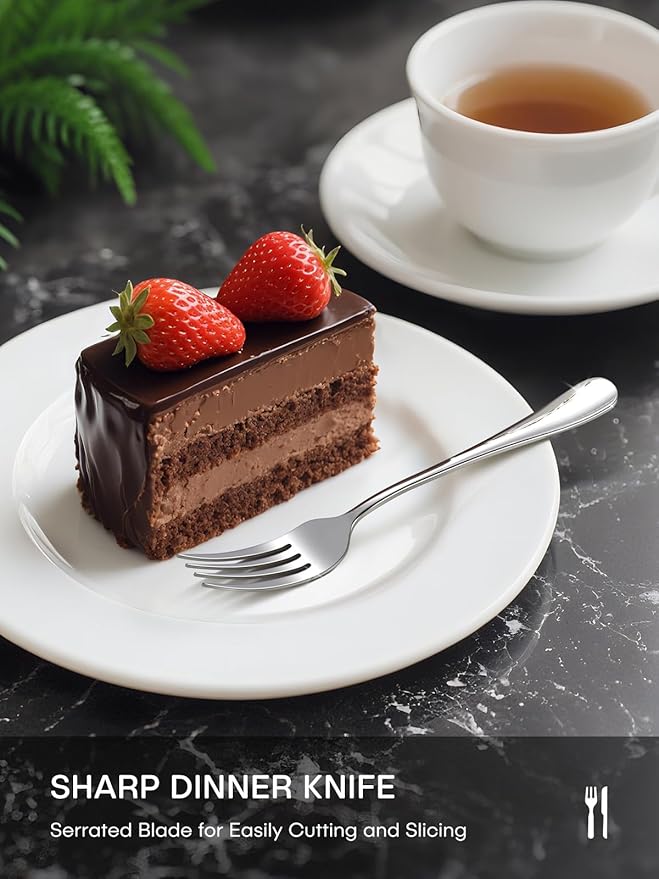 Silverware Set, 30-Piece Flatware Set for 6 Include Forks Spoons Knives Stainless Steel Utensil Set, Mirror Polished Dishwasher Safe Tableware Cutlery Set for Home, Restaurant, Party, Wedding